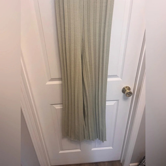 ZARA WOMEN Sweater Light Green LONG JUMPSUIT SIZE Small - Picture 5 of 6